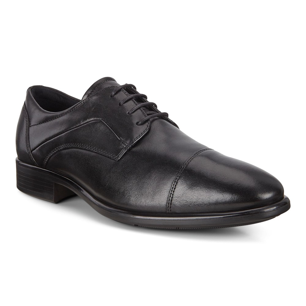 ECCO Mens Derby Shoe Black - Citytray - PKO-024389